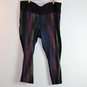 Xersion Activewear Pants Black Colored Polka Dots Size 3X